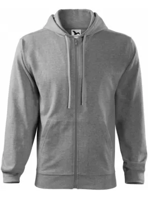 Férfi pulóver MALFINI TRENDY ZIPPER 410 SÖTÉTSZÜRKE KIEMELÉSEK