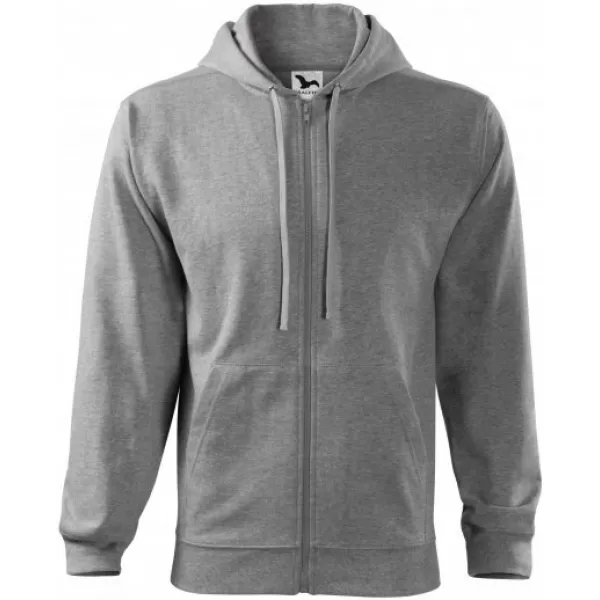  Férfi pulóver MALFINI TRENDY ZIPPER 410 SÖTÉTSZÜRKE KIEMELÉSEK 