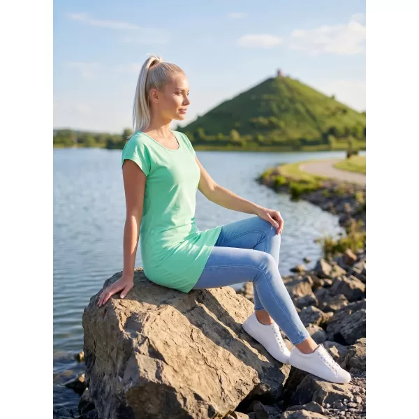  Hosszú női póló MALFINI LOVE 123 MENTA 