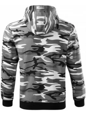 Férfi pulóver MALFINI CAMO ZIPPER C19 TEREPSZÍNŰ SZÜRKE