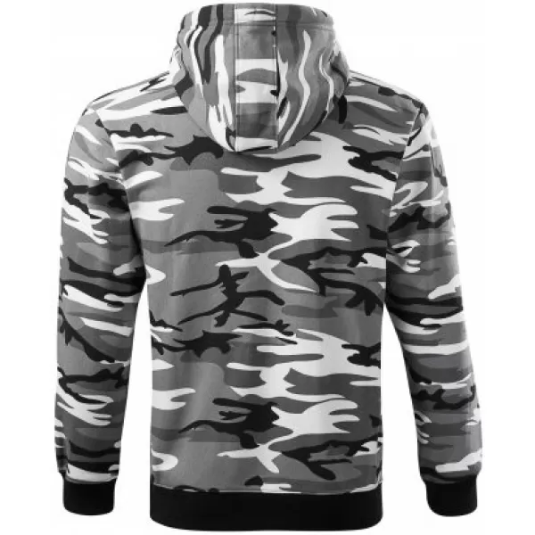  Férfi pulóver MALFINI CAMO ZIPPER C19 TEREPSZÍNŰ SZÜRKE 