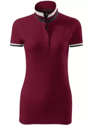 Női póló gallérral MALFINI PREMIUM COLLAR UP 257 GRÁNÁT
