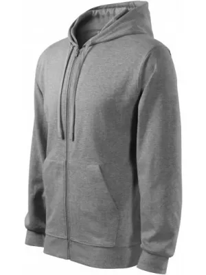 Férfi pulóver MALFINI TRENDY ZIPPER 410 SÖTÉTSZÜRKE KIEMELÉSEK