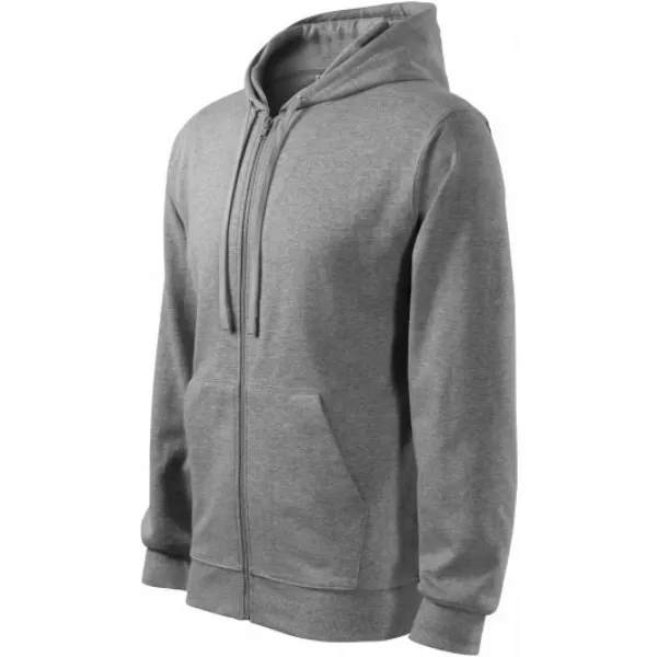  Férfi pulóver MALFINI TRENDY ZIPPER 410 SÖTÉTSZÜRKE KIEMELÉSEK 