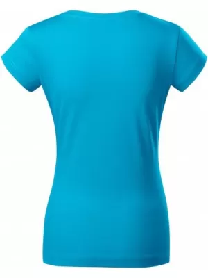 Női póló MALFINI FIT V-NECK 162 TÜRKIZ