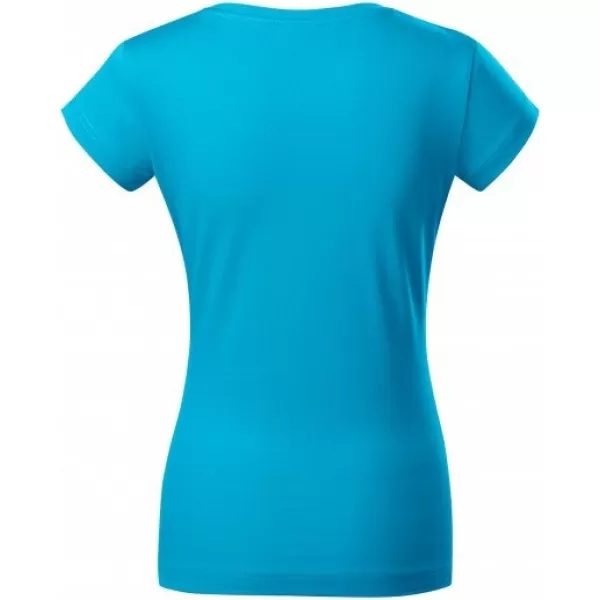  Női póló MALFINI FIT V-NECK 162 TÜRKIZ 