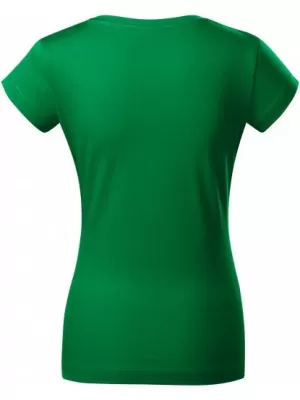Női póló MALFINI FIT V-NECK 162 KÖZÉPZÖLD