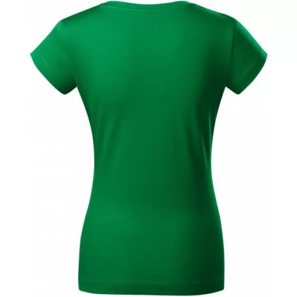  Női póló MALFINI FIT V-NECK 162 KÖZÉPZÖLD 