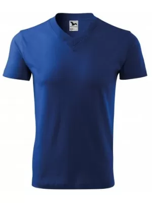 Férfi póló MALFINI V-NECK 102 KIRÁLYKÉK