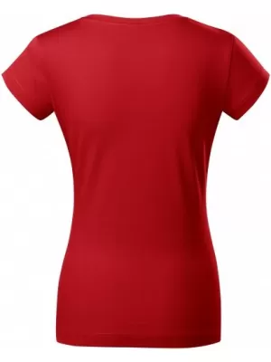 Női póló MALFINI FIT V-NECK 162 PIROS