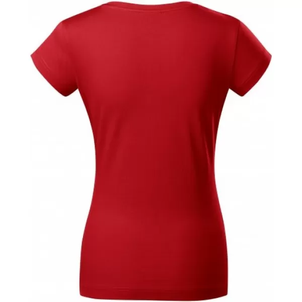  Női póló MALFINI FIT V-NECK 162 PIROS 