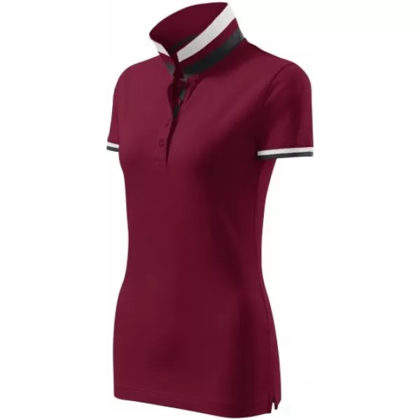  Női póló gallérral MALFINI PREMIUM COLLAR UP 257 GRÁNÁT 