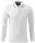 Férfi póló hosszú ujjal és gallérral MALFINI PREMIUM CONTRAST STRIPE LS 258 FEHÉR