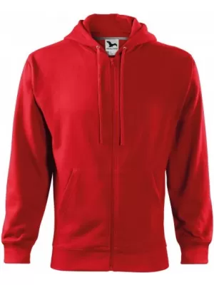 Férfi pulóver MALFINI TRENDY ZIPPER 410 PIROS