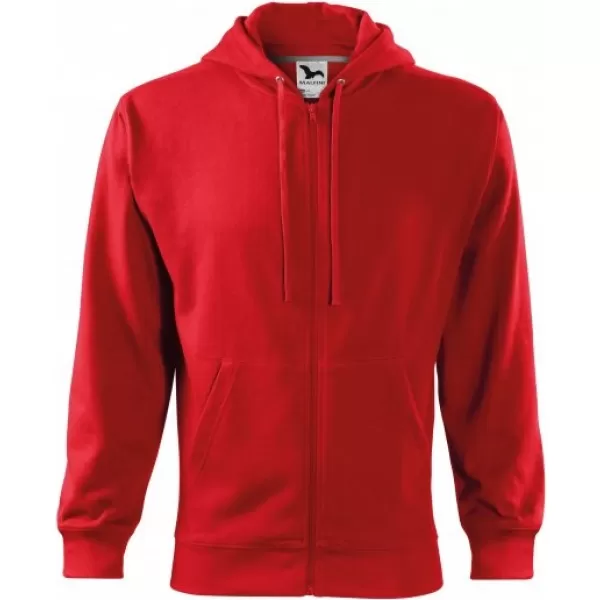  Férfi pulóver MALFINI TRENDY ZIPPER 410 PIROS 
