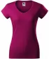 Női póló MALFINI FIT V-NECK 162 FUKSZIA VÖRÖS