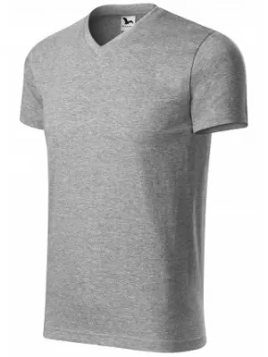Férfi póló MALFINI HEAVY V-NECK 111 SÖTÉTSZÜRKE KIEMELÉSEK