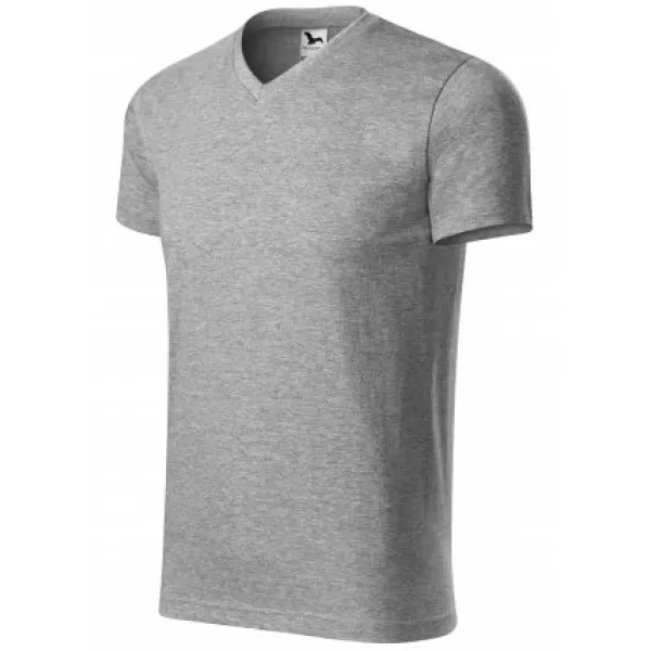  Férfi póló MALFINI HEAVY V-NECK 111 SÖTÉTSZÜRKE KIEMELÉSEK 