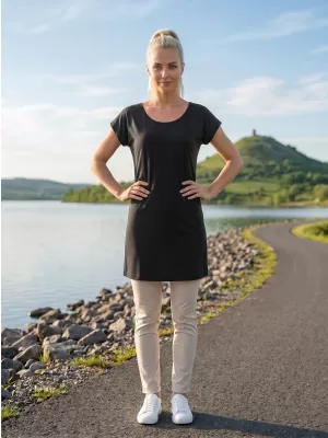 Hosszú női póló MALFINI LOVE 123 FEKETE