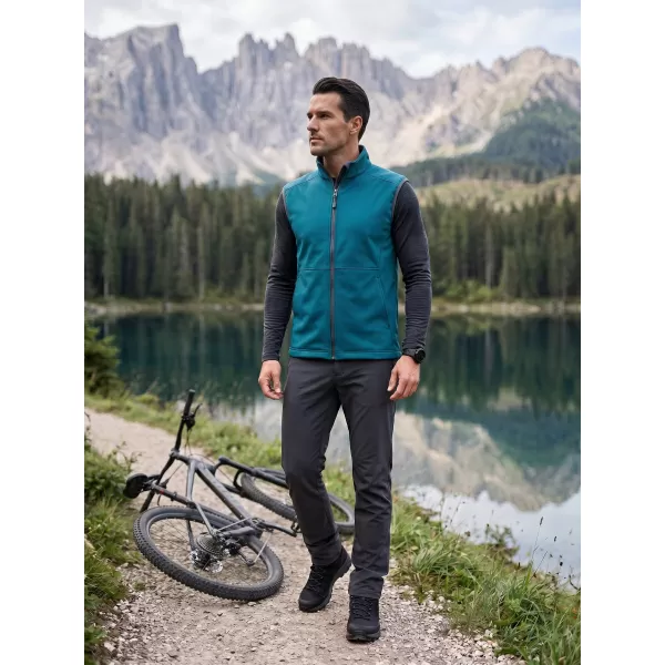  Férfi softshell mellény MALFINI VISION 517 SÖTÉT TÜRKIZ 