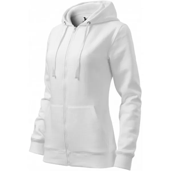  Női pulóver MALFINI TRENDY ZIPPER 411 FEHÉR 