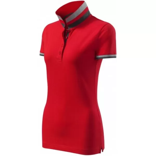  Női póló gallérral MALFINI PREMIUM COLLAR UP 257 PIROS KÉPLET 