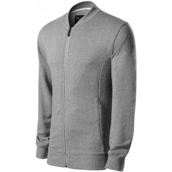  Férfi pulóver MALFINI PREMIUM BOMBER 453 SÖTÉTSZÜRKE KIEMELÉSEK 