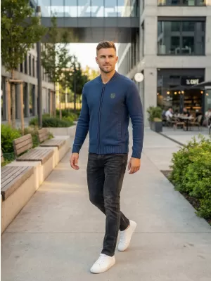 Férfi pulóver ALTISPORT ZINAJ MPLS093 SÖTÉTKÉK
