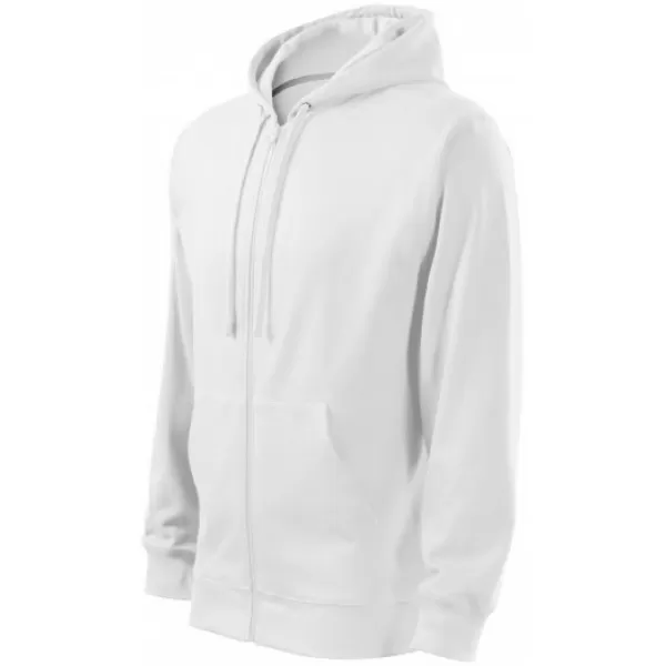  Férfi pulóver MALFINI TRENDY ZIPPER 410 FEHÉR 