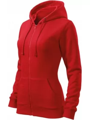 Női pulóver MALFINI TRENDY ZIPPER 411 PIROS