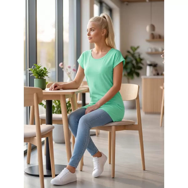  Hosszú női póló MALFINI LOVE 123 MENTA 