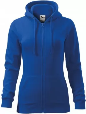 Női pulóver MALFINI TRENDY ZIPPER 411 KIRÁLYKÉK