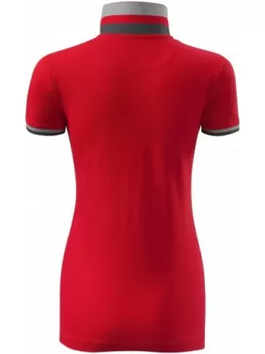 Női póló gallérral MALFINI PREMIUM COLLAR UP 257 PIROS KÉPLET