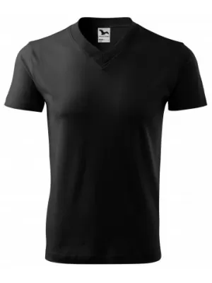 Férfi póló MALFINI V-NECK 102 FEKETE