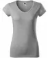 Női póló MALFINI FIT V-NECK 162 SÖTÉTSZÜRKE KIEMELÉSEK
