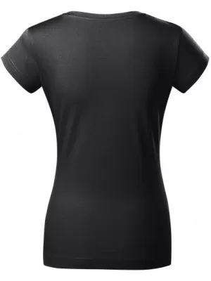 Női póló MALFINI FIT V-NECK 162 ÉBENFA SZÜRKE