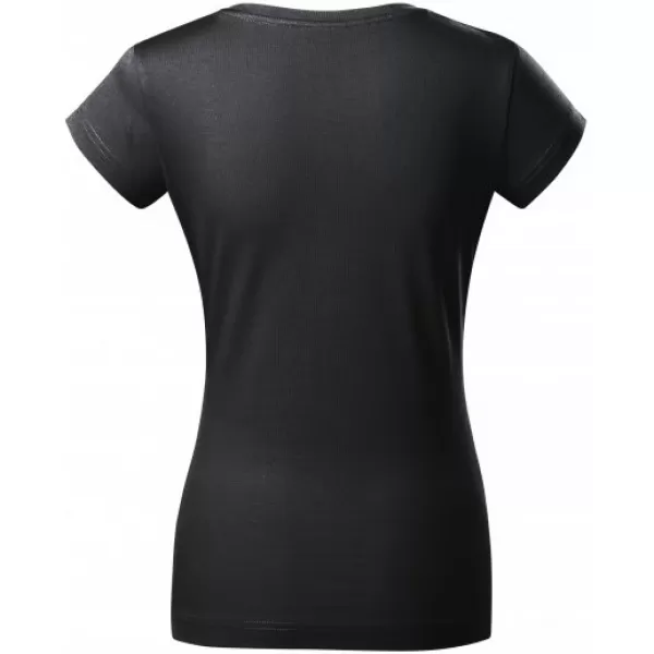  Női póló MALFINI FIT V-NECK 162 ÉBENFA SZÜRKE 
