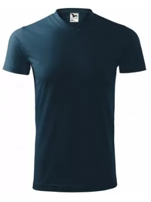 Férfi póló MALFINI HEAVY V-NECK 111 SÖTÉTKÉK