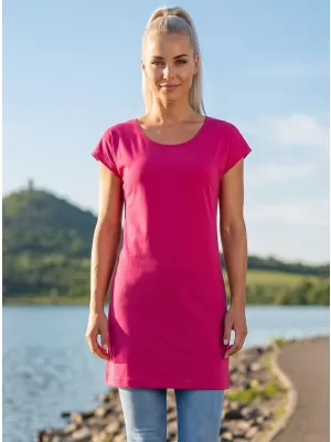 Hosszú női póló MALFINI LOVE 123 BÍBORVÖRÖS