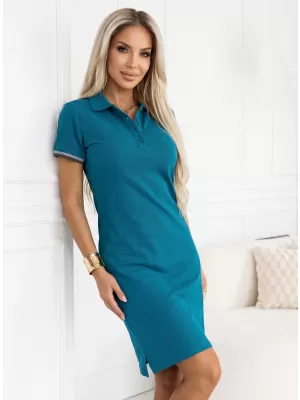 Női ruha gallérral MALFINI PREMIUM DRESS UP 271 KEROZIN