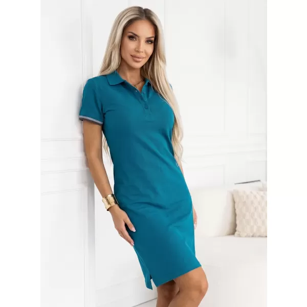  Női ruha gallérral MALFINI PREMIUM DRESS UP 271 KEROZIN 