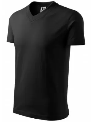 Férfi póló MALFINI V-NECK 102 FEKETE