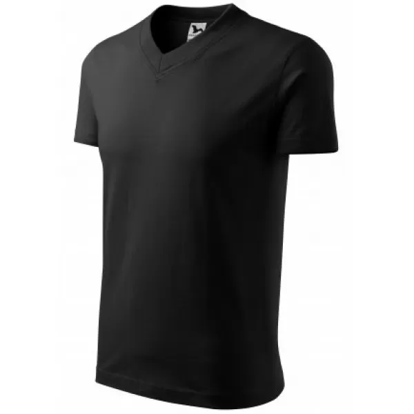  Férfi póló MALFINI V-NECK 102 FEKETE 