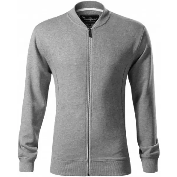  Férfi pulóver MALFINI PREMIUM BOMBER 453 SÖTÉTSZÜRKE KIEMELÉSEK 