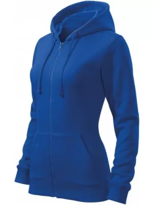Női pulóver MALFINI TRENDY ZIPPER 411 KIRÁLYKÉK