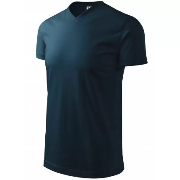  Férfi póló MALFINI HEAVY V-NECK 111 SÖTÉTKÉK 