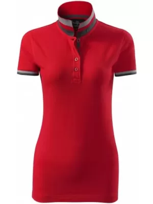 Női póló gallérral MALFINI PREMIUM COLLAR UP 257 PIROS KÉPLET