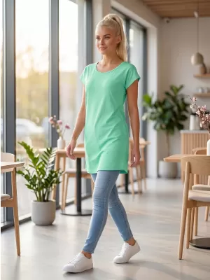 Hosszú női póló MALFINI LOVE 123 MENTA