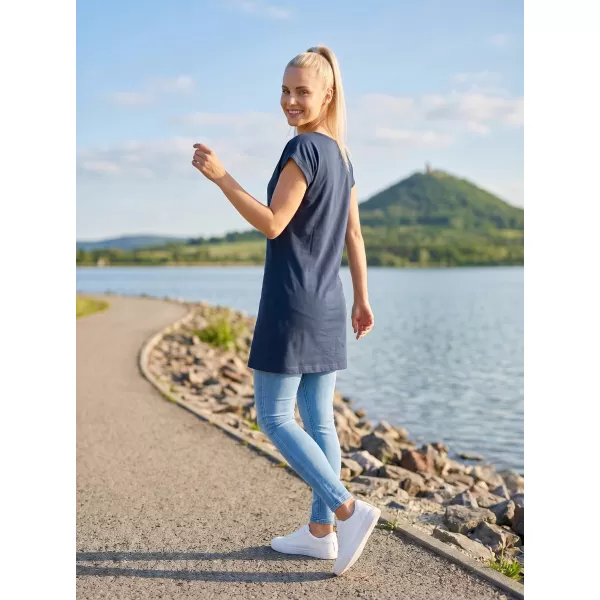  Hosszú női póló MALFINI LOVE 123 SÖTÉTKÉK 
