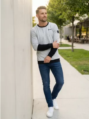 Férfi pulóver ALTISPORT ZORION MPLS088 VILÁGOS SZÜRKE